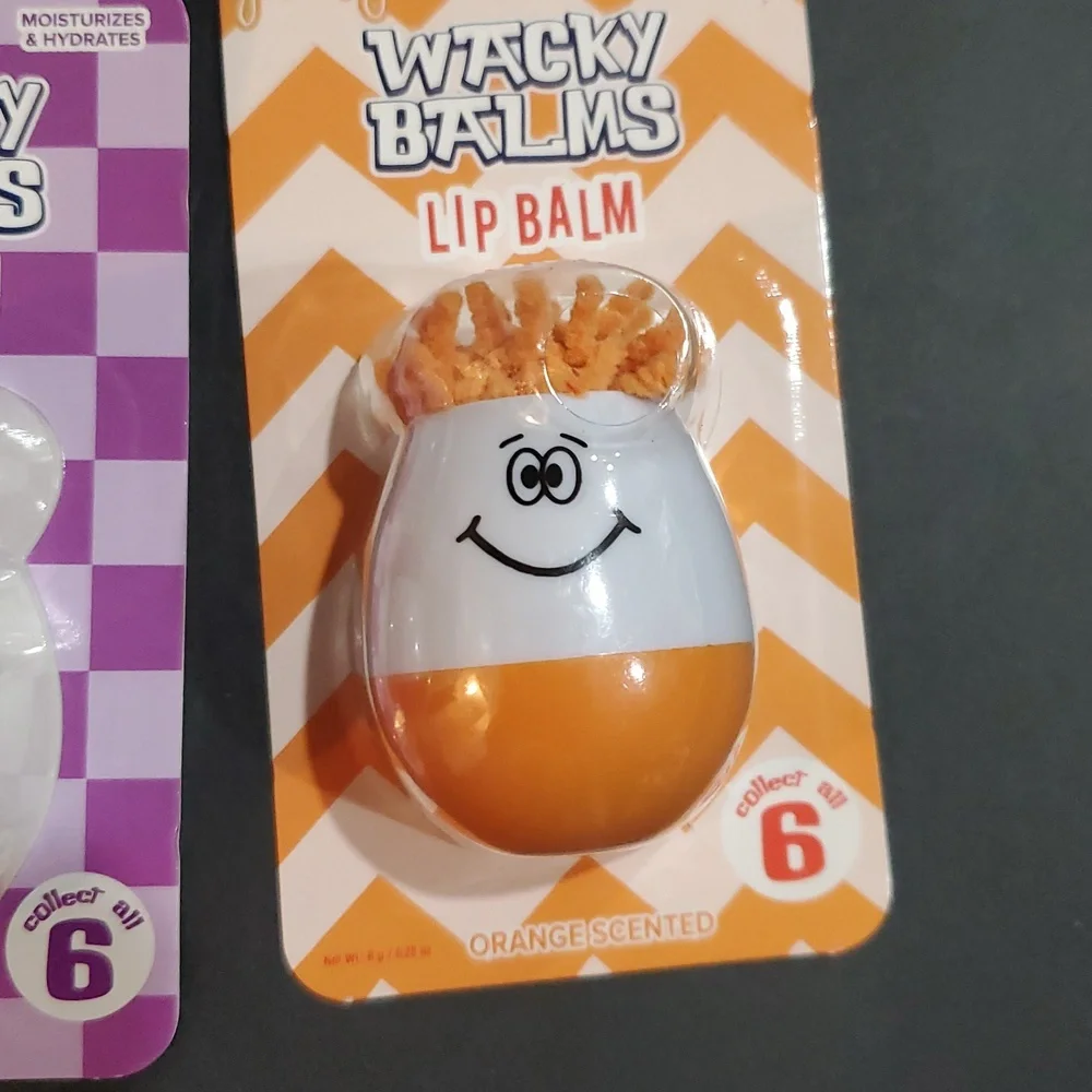 2 pack wacky balms flavored scented‎ lip balms brand new